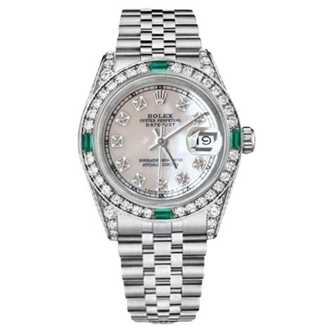 emerald diamond rolex|rolex datejust diamond bezel.